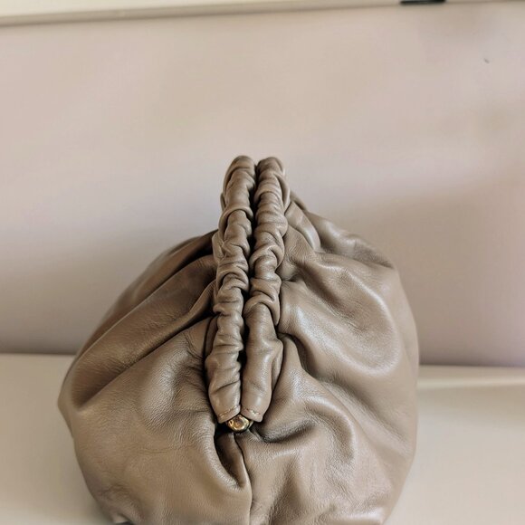 Mansur Gavriel  Lambskin Cloud Clutch Biscotto Leather Hand Bag W/Dust Bag NWOT - Picture 9 of 15